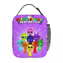 Kawaii Cartoon Horror Spranky Beat Battle Insulated Lunch Bag Kawaii Cartoon Horror Spranky Beat Battle Insulated Lunch Bag