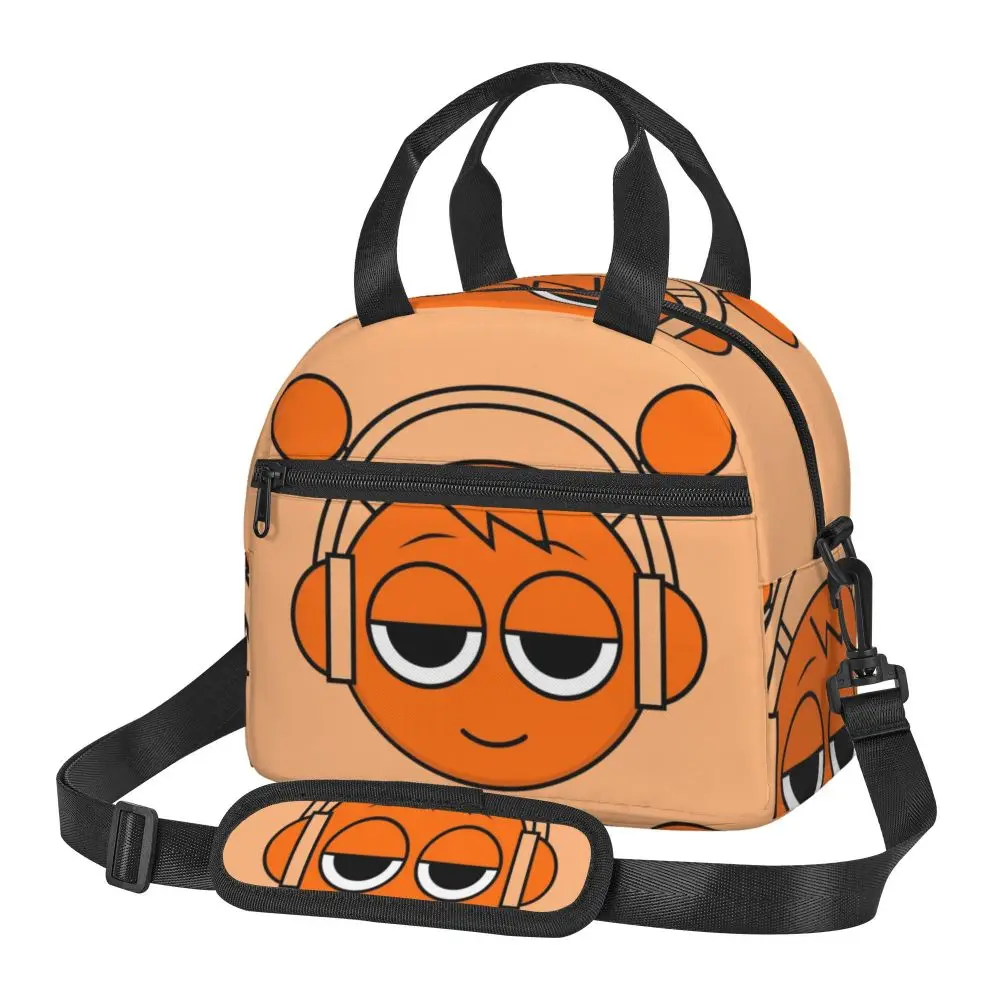 Kawaii Incredibox Sprunki Oren Insulated Lunch Bag With Adjustable Shoulder Strap