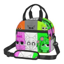 Incredibox Sprunki Orange Head Insulated Lunch Bag With Adjustable Shoulder Strap Funny Game Food Bag Thermal Cooler Bento Box Incredibox Sprunki Orange Head Insulated Lunch Bag With Adjustable Shoulder Strap Funny Game Food Bag Thermal Cooler Bento Box