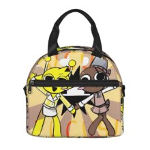 Incredibox Sprunki Orange Head Insulated Lunch Bag With Adjustable Shoulder Strap Funny Game Food Bag Thermal Cooler Bento Box Incredibox Sprunki Orange Head Insulated Lunch Bag With Adjustable Shoulder Strap Funny Game Food Bag Thermal Cooler Bento Box