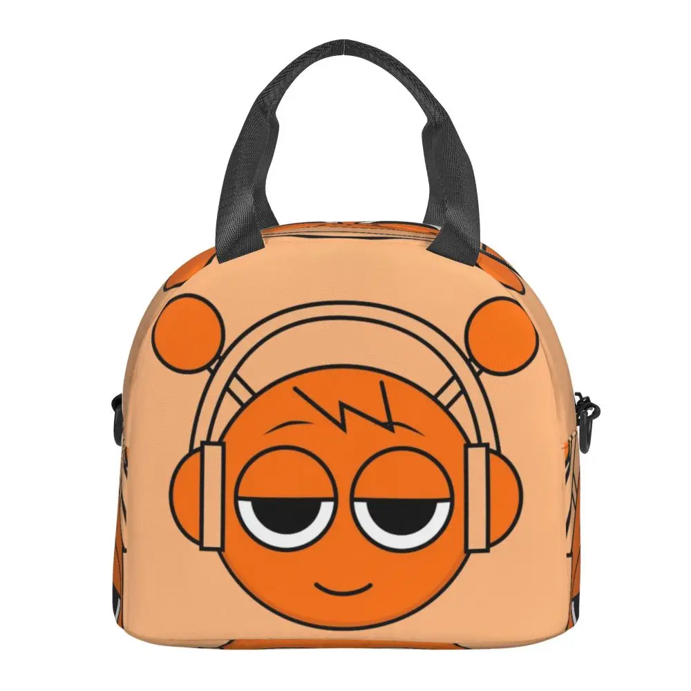 Kawaii Incredibox Sprunki Oren Insulated Lunch Bag With Adjustable Shoulder Strap