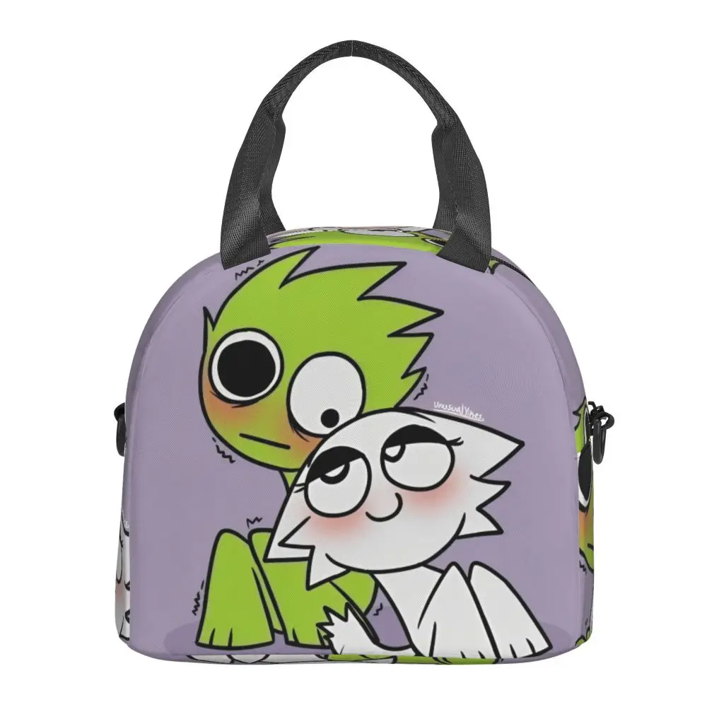 Kawaii Incredibox Sprunki OWAKCX And Wenda Insulated Lunch Bag With Adjustable Shoulder Strap