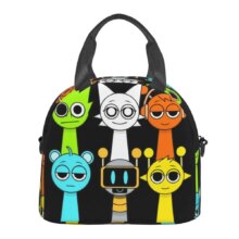 Incredibox Sprunki Orange Head Insulated Lunch Bag With Adjustable Shoulder Strap Funny Game Food Bag Thermal Cooler Bento Box Incredibox Sprunki Orange Head Insulated Lunch Bag With Adjustable Shoulder Strap Funny Game Food Bag Thermal Cooler Bento Box