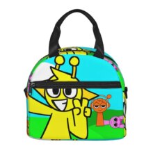 Incredibox Sprunki Orange Head Insulated Lunch Bag With Adjustable Shoulder Strap Funny Game Food Bag Thermal Cooler Bento Box Incredibox Sprunki Orange Head Insulated Lunch Bag With Adjustable Shoulder Strap Funny Game Food Bag Thermal Cooler Bento Box