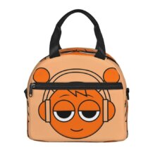 Incredibox Sprunki Orange Head Insulated Lunch Bag With Adjustable Shoulder Strap Funny Game Food Bag Thermal Cooler Bento Box Incredibox Sprunki Orange Head Insulated Lunch Bag With Adjustable Shoulder Strap Funny Game Food Bag Thermal Cooler Bento Box