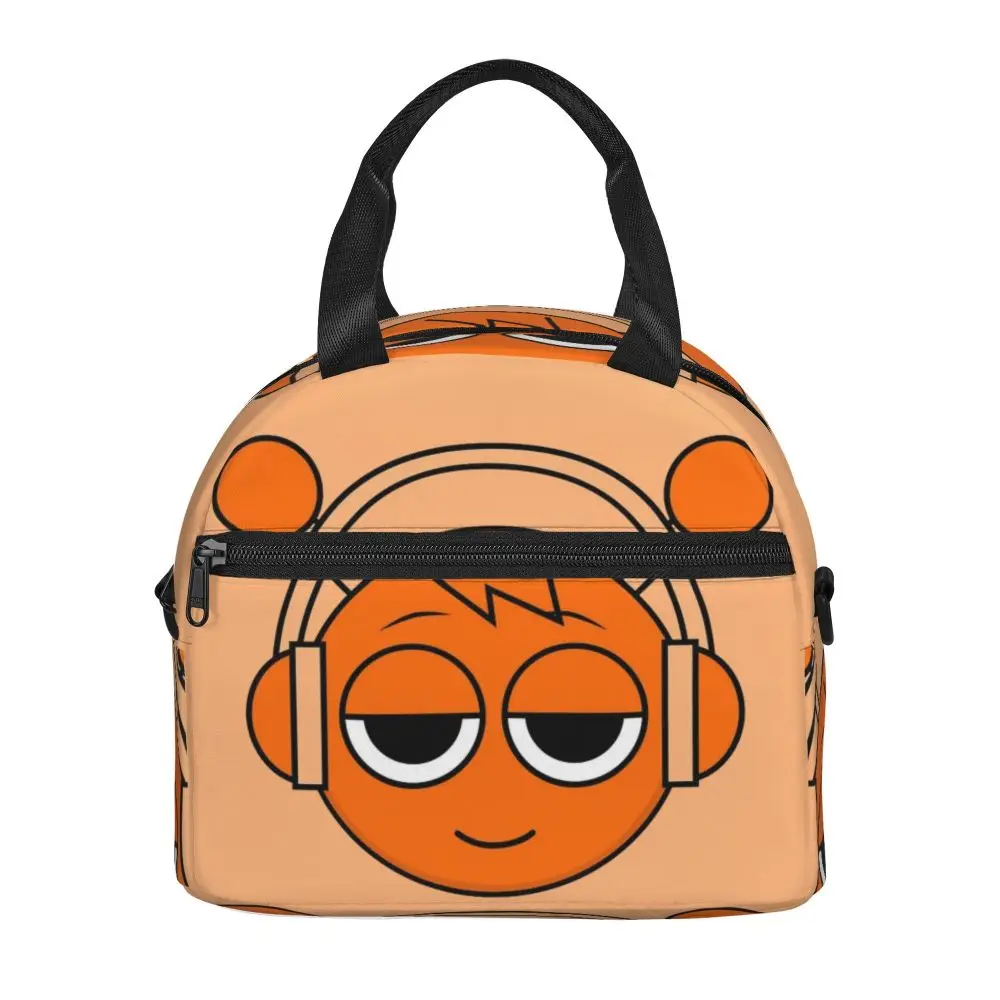 Kawaii Incredibox Sprunki Oren Insulated Lunch Bag With Adjustable Shoulder Strap