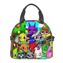 Incredibox Sprunki Orange Head Insulated Lunch Bag With Adjustable Shoulder Strap Funny Game Food Bag Thermal Cooler Bento Box Incredibox Sprunki Orange Head Insulated Lunch Bag With Adjustable Shoulder Strap Funny Game Food Bag Thermal Cooler Bento Box