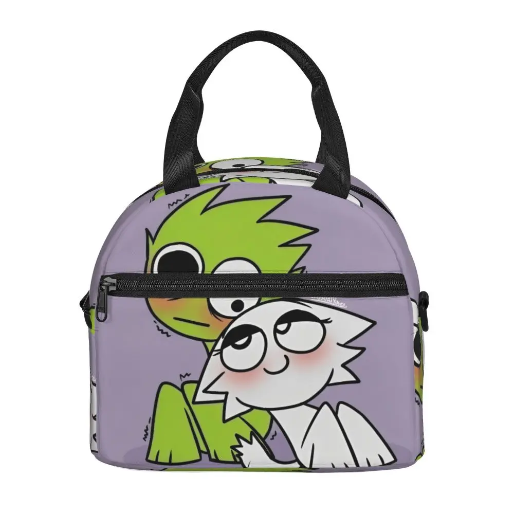 Kawaii Incredibox Sprunki OWAKCX And Wenda Insulated Lunch Bag With Adjustable Shoulder Strap