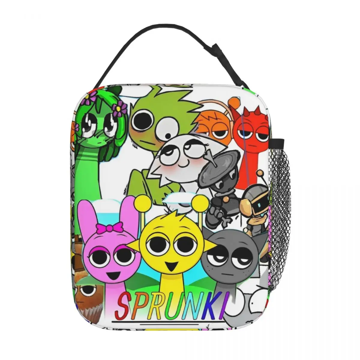 Sprunki Printed Kawaii Leakproof Insulated Lunch Bag