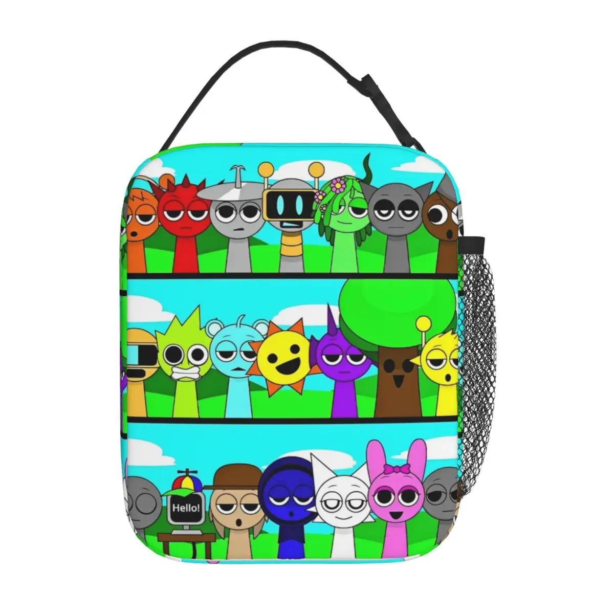 Sprunki Print Leakproof Insulated Kawaii Lunch Bag
