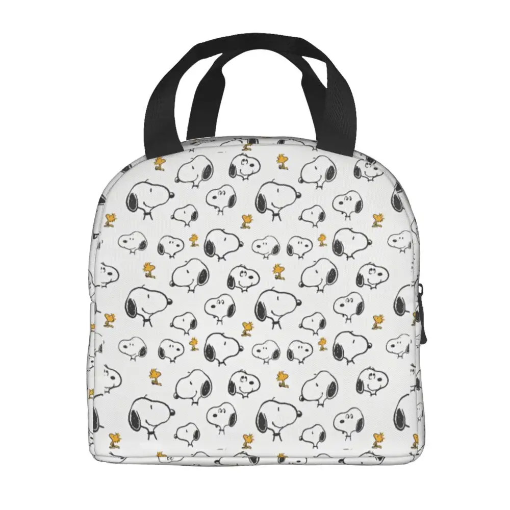 Kawaii Cartoon Snoopy And Woodstock Pattern Lunch Bag