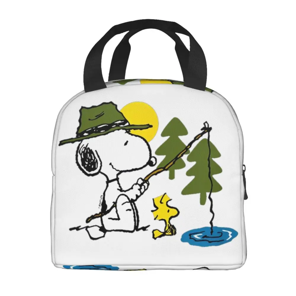 Cartoon Kawaii Peanuts Snoopy And Woodstock Lunch Bag