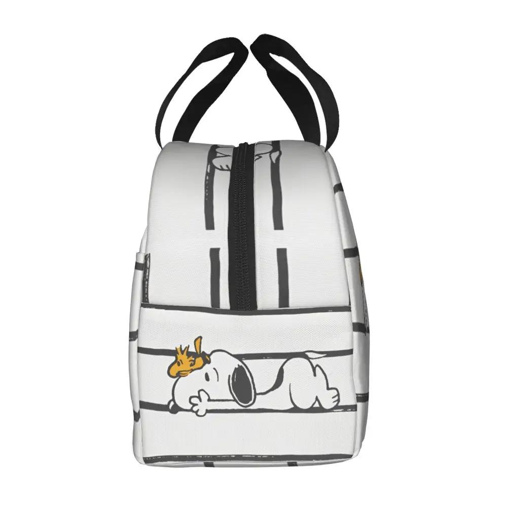 Cartoon Kawaii Snoopy And Woodstock Printed Lunch Bag