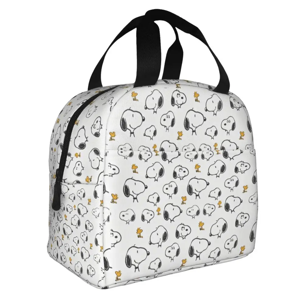 Kawaii Cartoon Snoopy And Woodstock Pattern Lunch Bag