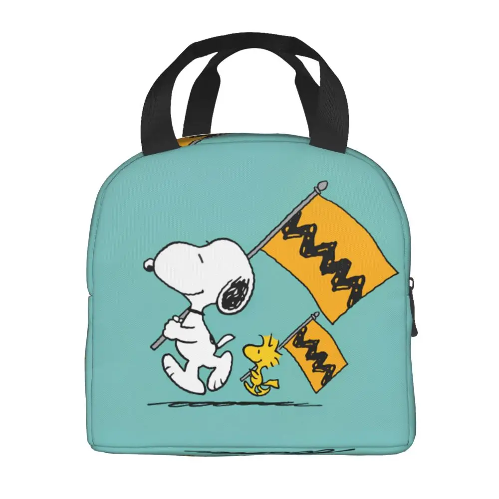 Kawaii Cartoon Snoopy And Woodstock Printed Lunch Bag