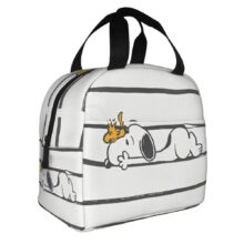 Cartoon Kawaii Snoopy And Woodstock Printed Lunch Bag Cartoon Kawaii Snoopy And Woodstock Printed Lunch Bag