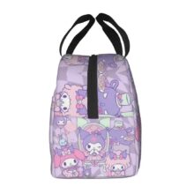 Sanrio Kawaii Cartoon Kuromi Insulated Lunch Bag Sanrio Kawaii Cartoon Kuromi Insulated Lunch Bag