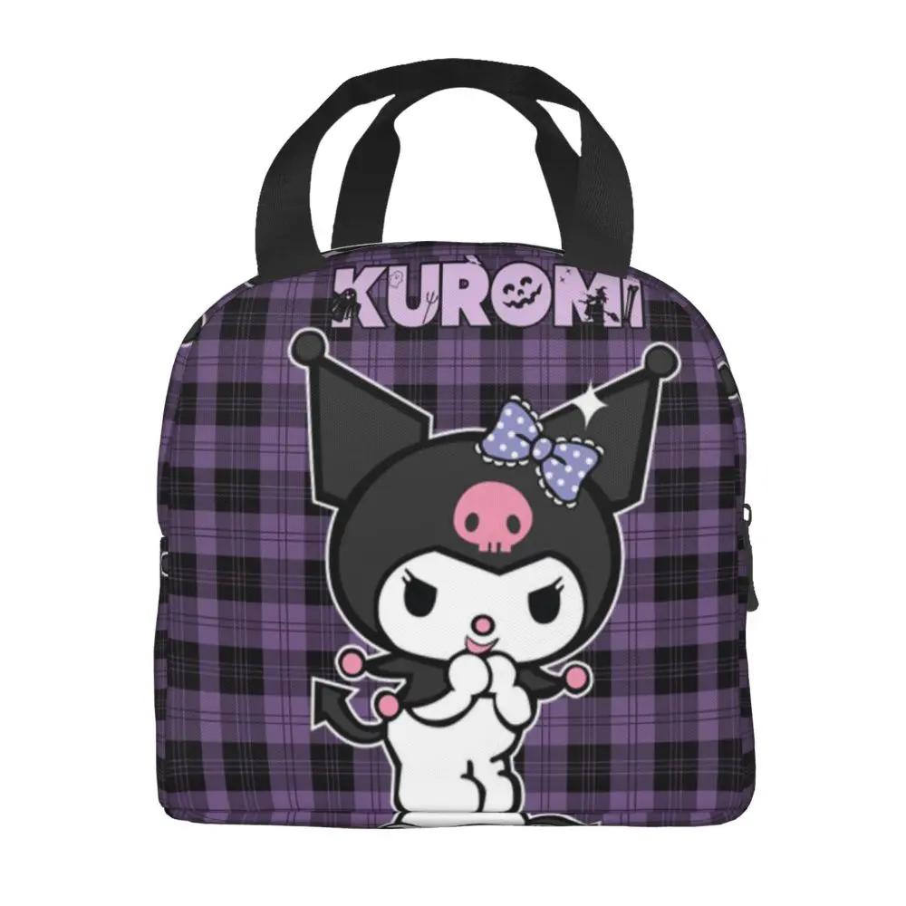 Kawaii Cartoon Sanrio Kuromi Insulated Lunch Bag