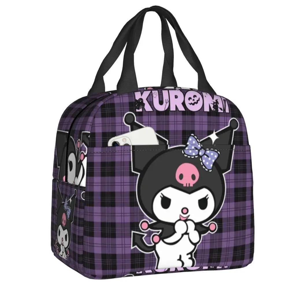 Kawaii Cartoon Sanrio Kuromi Insulated Lunch Bag
