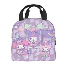 Sanrio Kawaii Cartoon Kuromi Insulated Lunch Bag Sanrio Kawaii Cartoon Kuromi Insulated Lunch Bag