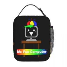 Kawaii Sprunki Mr. Fun Computer Insulated Lunch Bag Kawaii Sprunki Mr. Fun Computer Insulated Lunch Bag