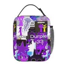 Kawaii Sprunki Durple Insulated Lunch Bag Kawaii Sprunki Durple Insulated Lunch Bag