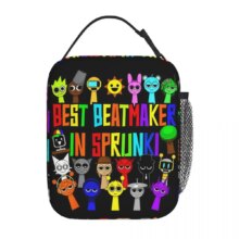 Kawaii Sprunki Break Time Insulated Lunch Bag Kawaii Sprunki Break Time Insulated Lunch Bag
