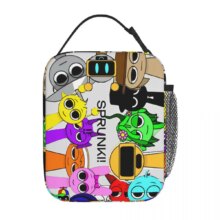 Kawaii Sprunki Printed Insulated Lunch Bag For Student Kawaii Sprunki Printed Insulated Lunch Bag For Student