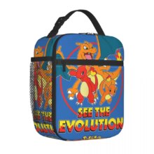Kawaii Anime Pokemon Charizard Evolution Insulated Lunch Bag Kawaii Anime Pokemon Charizard Evolution Insulated Lunch Bag