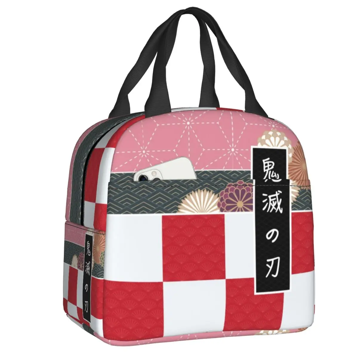 Kawaii Anime Demon Slayer Nezuko Kamado Pattern Lunch Bag