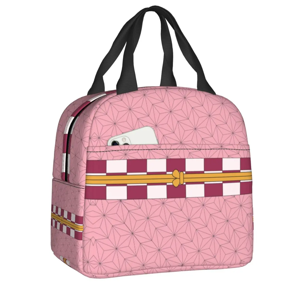 Kawaii Anime Demon Slayer Hanako Kamado Pattern Lunch Bag