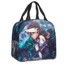 Kawaii Demon Slayer Nezuko Kamado And Tanjiro Kamado Lunch Bag Kawaii Demon Slayer Nezuko Kamado And Tanjiro Kamado Lunch Bag