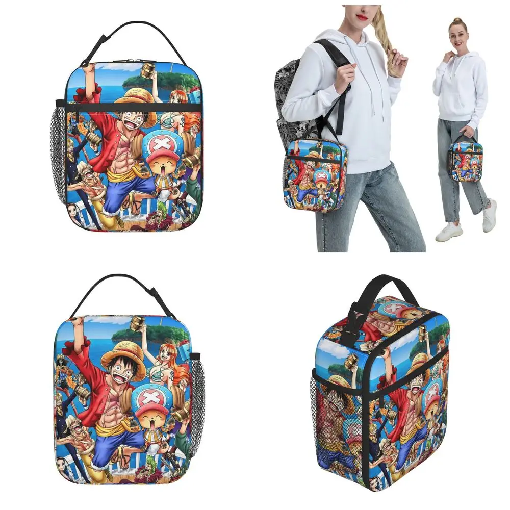 Anime One Piece Character Printed Kawaii Insulated Lunch Bag