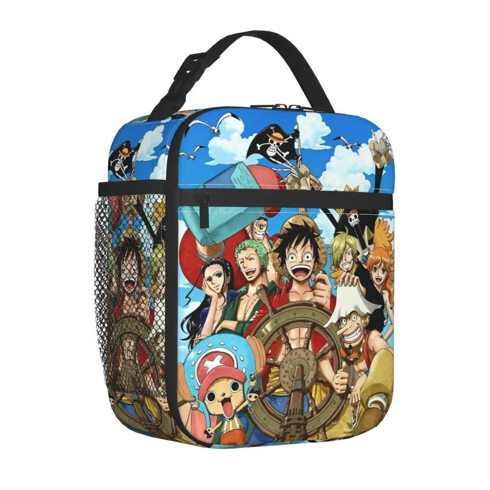 Anime Kawaii One Piece Straw Hat Pirates Crew Insulated Lunch Bag