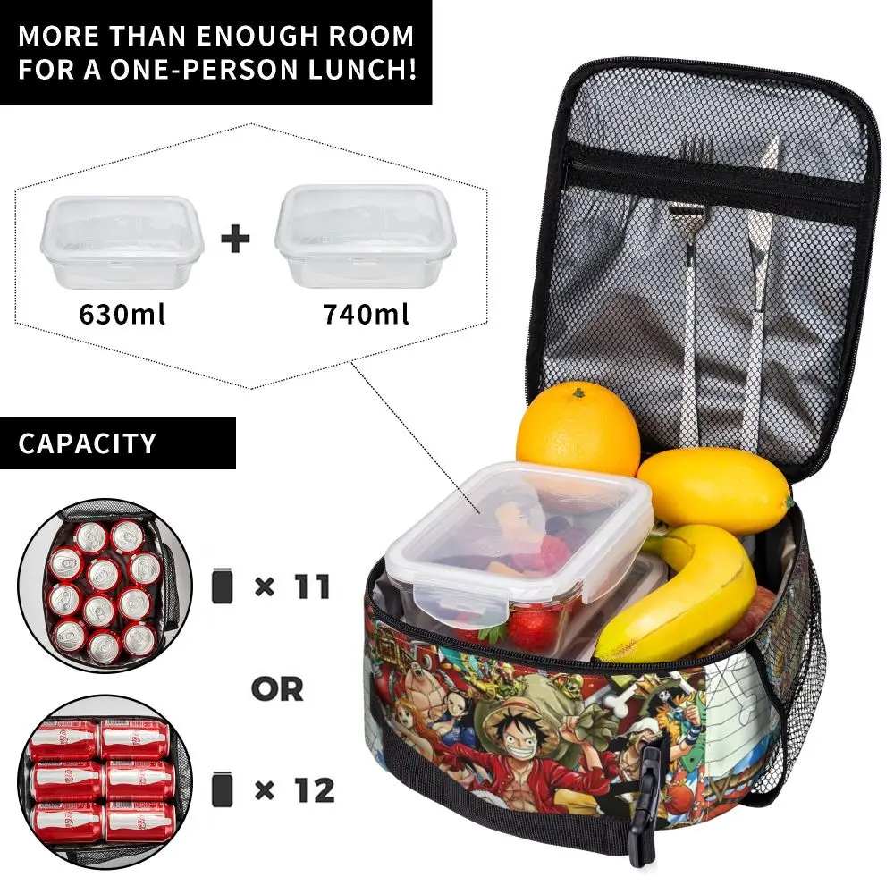 Kawaii Anime One Piece Thousand Sunny Insulated Lunch Bag