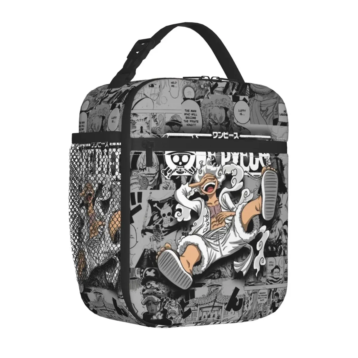 Anime Kawaii One Piece Gear 5 Luffy Printed Insulated Lunch Bag