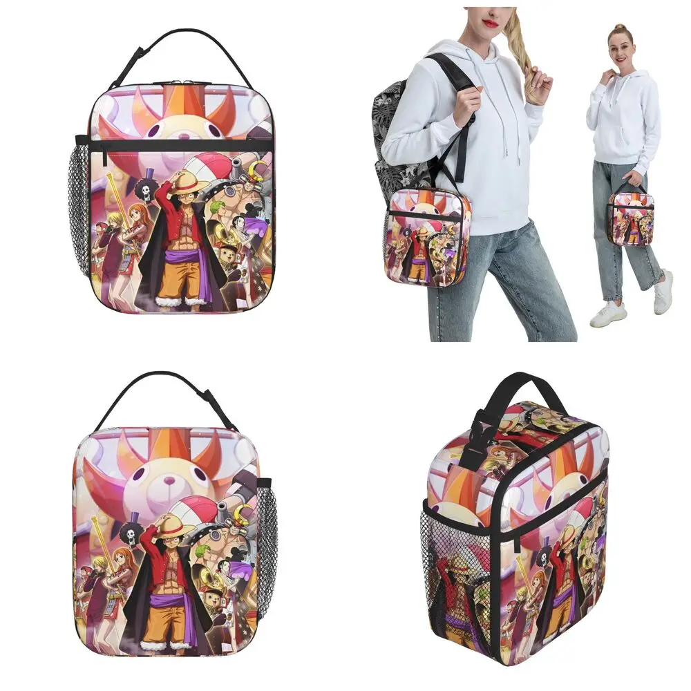 Anime Kawaii One Piece Straw Hat Pirates Student Insulated Lunch Bag