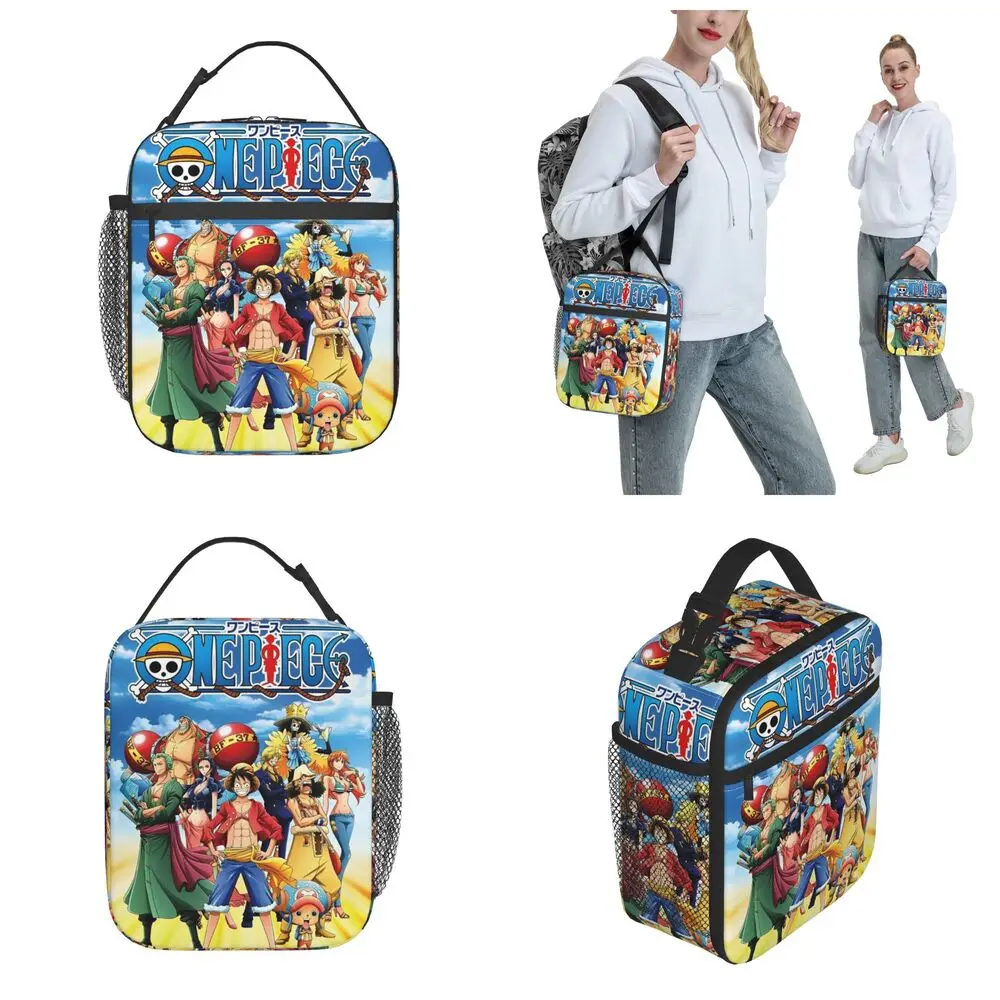 Anime One Piece Character Printed Kawaii Student Insulated Lunch Bag