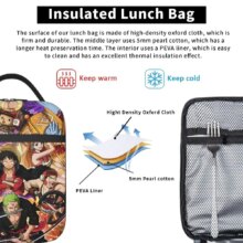 Monkey D. Luffy Anime One Piece Insulated Lunch Bag Leakproof Meal Container Cooler Bag Tote Lunch Box Office Travel Girl Boy Monkey D. Luffy Anime One Piece Insulated Lunch Bag Leakproof Meal Container Cooler Bag Tote Lunch Box Office Travel Girl Boy