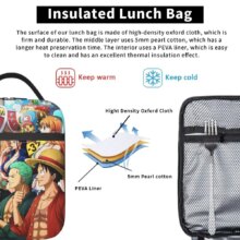 Monkey D. Luffy Anime One Piece Insulated Lunch Bag Leakproof Meal Container Cooler Bag Tote Lunch Box Office Travel Girl Boy Monkey D. Luffy Anime One Piece Insulated Lunch Bag Leakproof Meal Container Cooler Bag Tote Lunch Box Office Travel Girl Boy
