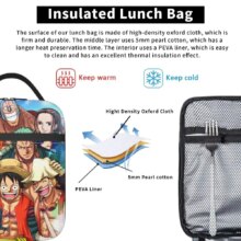 Monkey D. Luffy Anime One Piece Insulated Lunch Bag Leakproof Meal Container Cooler Bag Tote Lunch Box Office Travel Girl Boy Monkey D. Luffy Anime One Piece Insulated Lunch Bag Leakproof Meal Container Cooler Bag Tote Lunch Box Office Travel Girl Boy