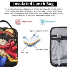 Monkey D. Luffy Anime One Piece Insulated Lunch Bag Leakproof Meal Container Cooler Bag Tote Lunch Box Office Travel Girl Boy Monkey D. Luffy Anime One Piece Insulated Lunch Bag Leakproof Meal Container Cooler Bag Tote Lunch Box Office Travel Girl Boy