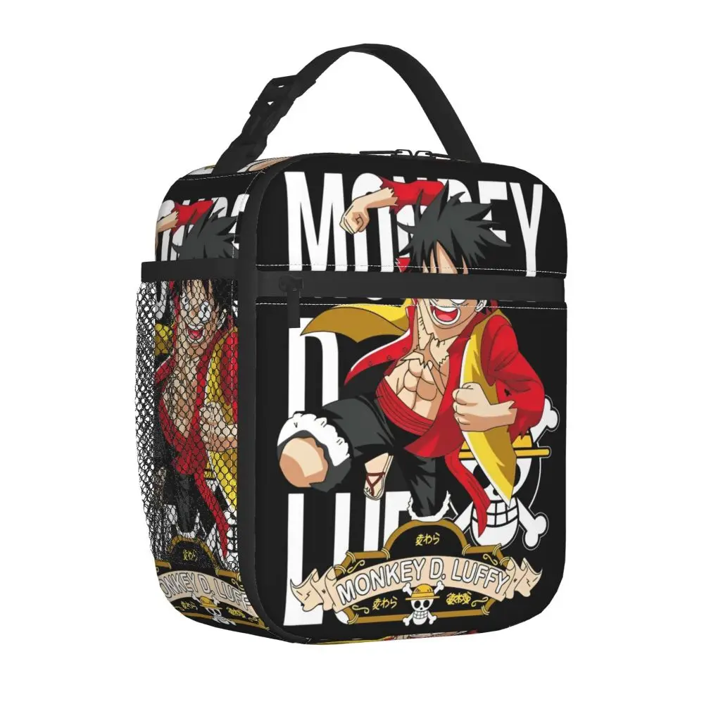 Anime Kawaii One Piece Monkey D. Luffy Printed Student Insulated Lunch Bag