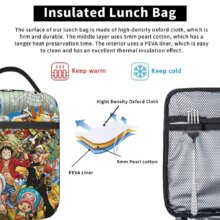Monkey D. Luffy Anime One Piece Insulated Lunch Bag Leakproof Meal Container Cooler Bag Tote Lunch Box Office Travel Girl Boy Monkey D. Luffy Anime One Piece Insulated Lunch Bag Leakproof Meal Container Cooler Bag Tote Lunch Box Office Travel Girl Boy