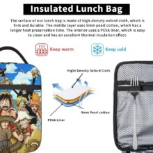 Monkey D. Luffy Anime One Piece Insulated Lunch Bag Leakproof Meal Container Cooler Bag Tote Lunch Box Office Travel Girl Boy Monkey D. Luffy Anime One Piece Insulated Lunch Bag Leakproof Meal Container Cooler Bag Tote Lunch Box Office Travel Girl Boy