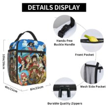 Monkey D. Luffy Anime One Piece Insulated Lunch Bag Leakproof Meal Container Cooler Bag Tote Lunch Box Office Travel Girl Boy Monkey D. Luffy Anime One Piece Insulated Lunch Bag Leakproof Meal Container Cooler Bag Tote Lunch Box Office Travel Girl Boy