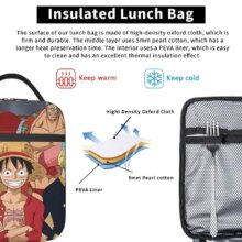 Monkey D. Luffy Anime One Piece Insulated Lunch Bag Leakproof Meal Container Cooler Bag Tote Lunch Box Office Travel Girl Boy Monkey D. Luffy Anime One Piece Insulated Lunch Bag Leakproof Meal Container Cooler Bag Tote Lunch Box Office Travel Girl Boy