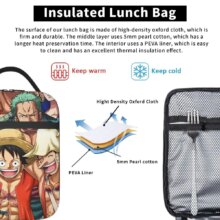 Monkey D. Luffy Anime One Piece Insulated Lunch Bag Leakproof Meal Container Cooler Bag Tote Lunch Box Office Travel Girl Boy Monkey D. Luffy Anime One Piece Insulated Lunch Bag Leakproof Meal Container Cooler Bag Tote Lunch Box Office Travel Girl Boy