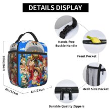 Monkey D. Luffy Anime One Piece Insulated Lunch Bag Leakproof Meal Container Cooler Bag Tote Lunch Box Office Travel Girl Boy Monkey D. Luffy Anime One Piece Insulated Lunch Bag Leakproof Meal Container Cooler Bag Tote Lunch Box Office Travel Girl Boy