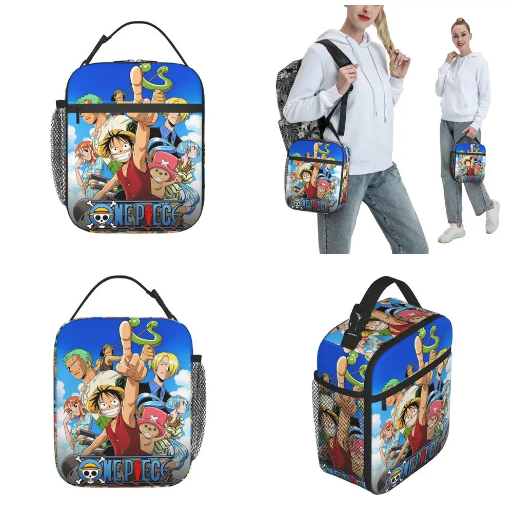 Anime Kawaii One Piece Thousand Sunny Student Insulated Lunch Bag